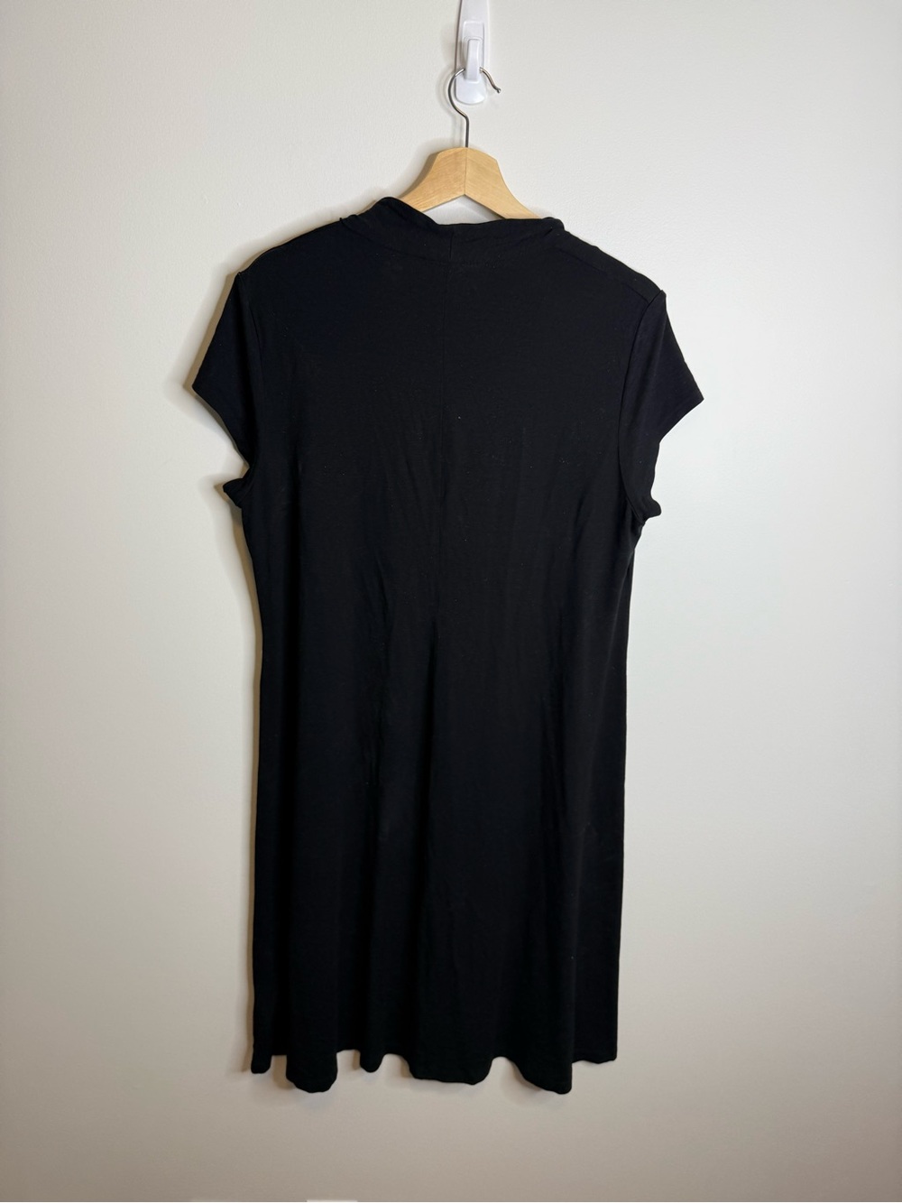 Eileen Fisher Black Midi Dress V-Neck size XL - Picture 5 of 5